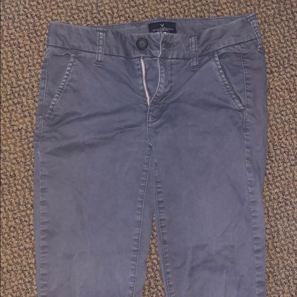 Grey Uniform American Eagle Pants